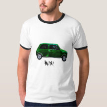 Mini t-shirt verde do carro
