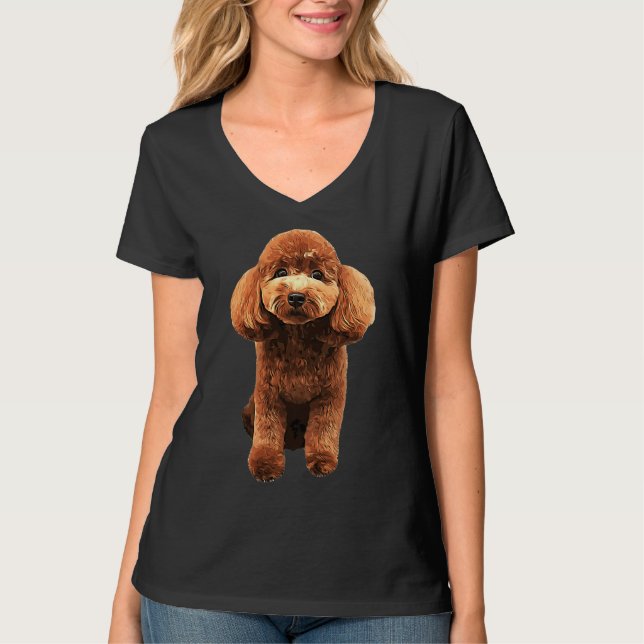 Camiseta Mini Toy Poodle Cachorro (Frente)