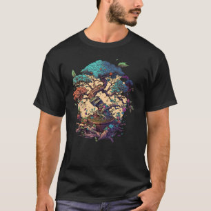 Camiseta Miniatura Bonkei na árvore Bonsai japonesa