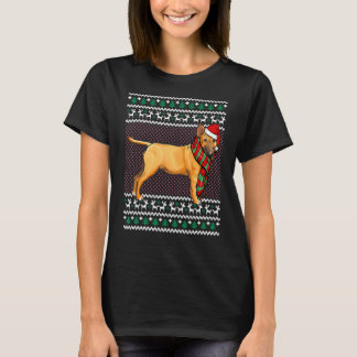 Camiseta Miniatura Bull Terrier Dog Santa Hat Ugly Chr