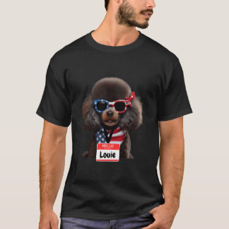 Camiseta Miniatura Cachorro Louie Homens Meninas Crianças G