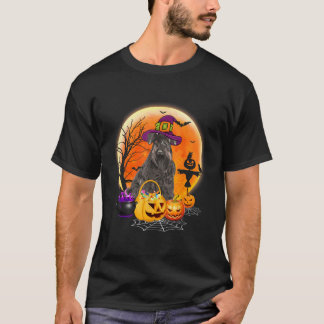 Camiseta Miniatura Cachorro Schnauzer E Figurino De Lua Hal