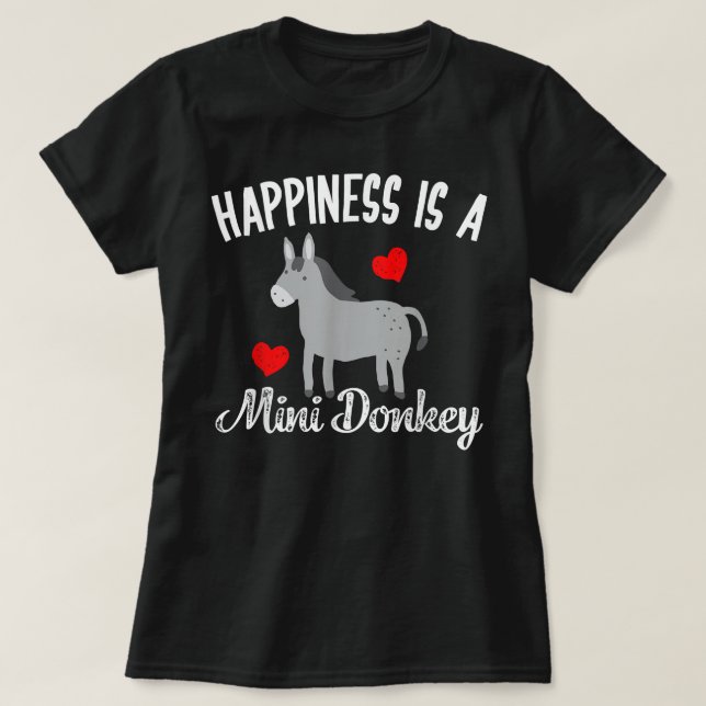 Camiseta Miniatura Donkeys Rancher Farmer Mini Donkey Lover (Frente do Design)