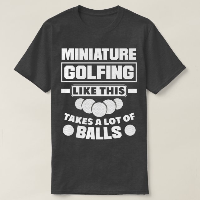 Camiseta Miniatura Engraçada Miniatura Golfe Miniatura Mini (Frente do Design)