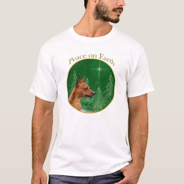 Camiseta Miniatura Pinscher Peace (Frente)