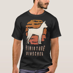 Camiseta Miniatura Pinscher Vintage Retro Classic Dog Sunse