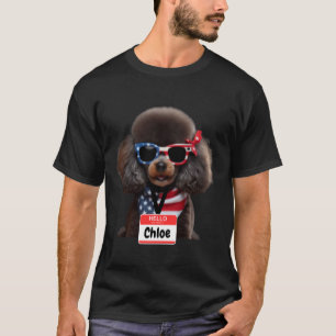 Camiseta Miniatura Poodle Dog Chloes Mulheres Crianças Garo