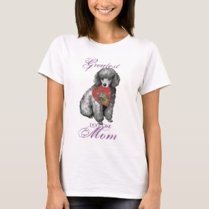 Camiseta Miniatura Poodle Heart Mãe