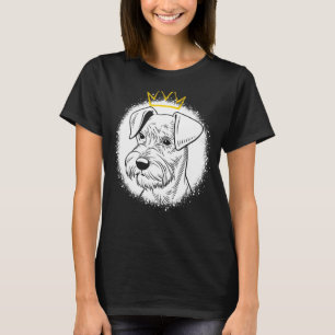 Camiseta Miniatura Schnauzer com Coroa
