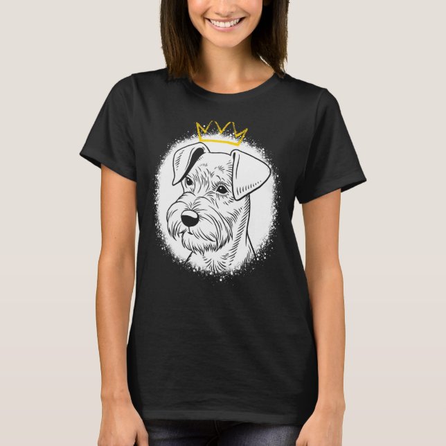 Camiseta Miniatura Schnauzer com Coroa (Frente)