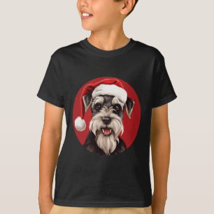 Camiseta Miniatura Schnauzer Engraçado Xmas Mãe Pai Cachorr
