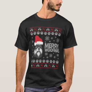 Camiseta Miniatura Schnauzer Feia Natal