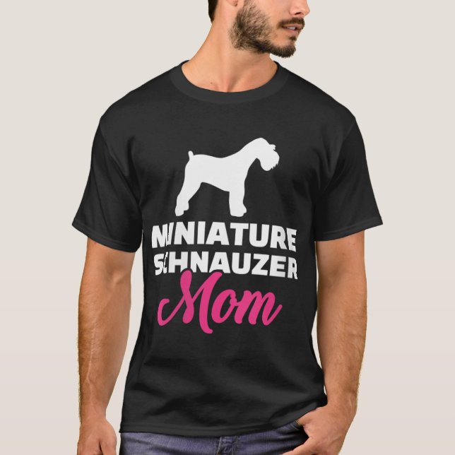Camiseta Miniatura Schnauzer mãe (Frente)