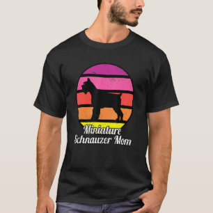 Camiseta Miniatura Schnauzer Mãe I Retro Mini Schnauzer