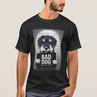 Camiseta Miniatura Schnauzer Mugshot Shirt