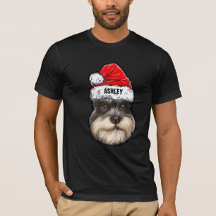 Camiseta Miniatura Schnauzer Terrier Christmas Hog Big