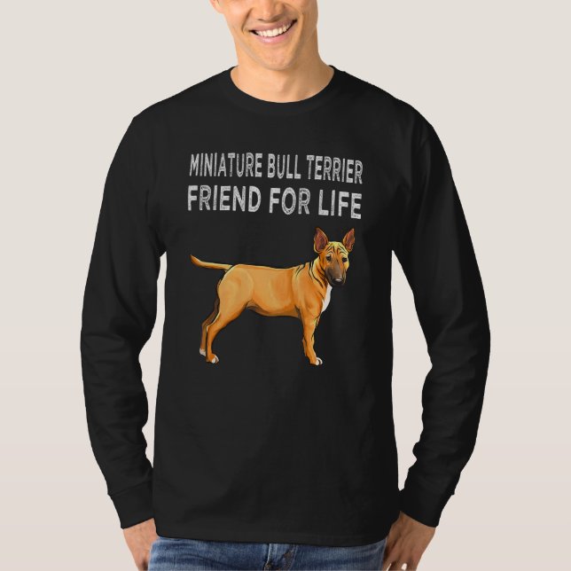 Camiseta Miniatura Touro Terrier Amigo Para Os Amigos Do Cã (Frente)