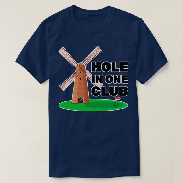 Camiseta Miniature Golf Hole In One Club Golfer (Frente do Design)