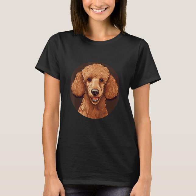 Camiseta Miniature Poodle Brown Dog Breed (Frente)