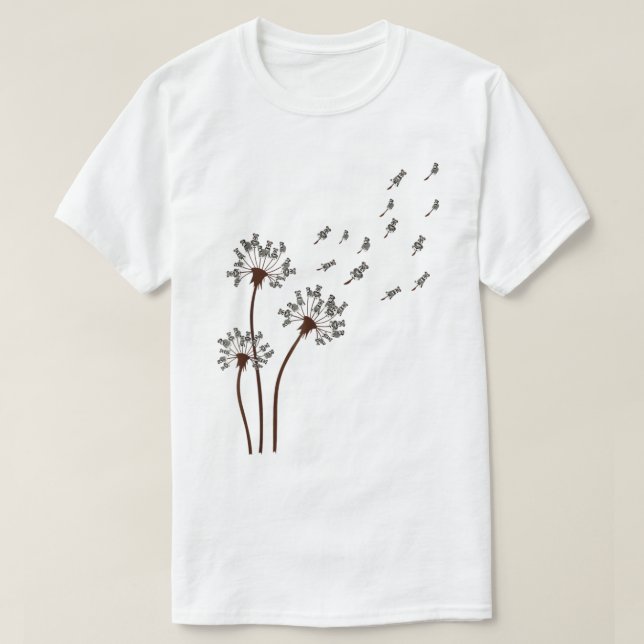 Camiseta Miniature Schnauzer Flower Dandelion Shirt Dog Mam (Frente do Design)