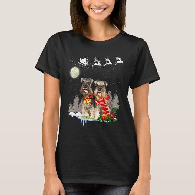 Camiseta Miniature Schnauzer Natal (Frente)