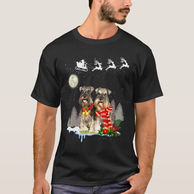 Camiseta Miniature Schnauzer Natal (Frente)
