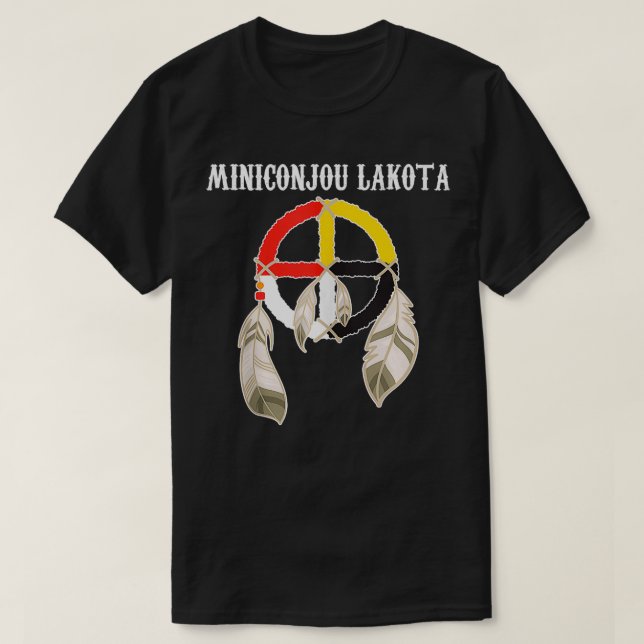 Camiseta Miniconjou Lakota Sioux South Dakota Medicine Whar (Frente do Design)