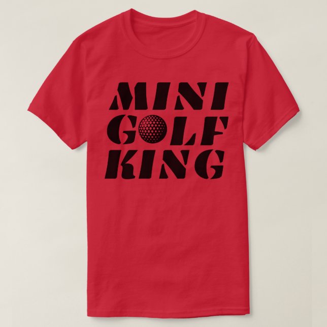 Camiseta Minigolf King Minigolfer Campeão (Frente do Design)