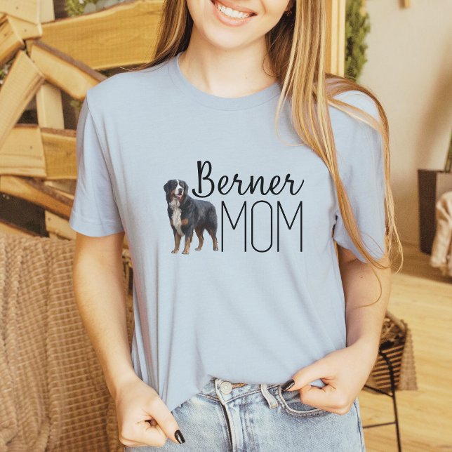 Camiseta Mínima Berner Mãe Dando o Cachorro de Montanha Ber (Criador carregado)
