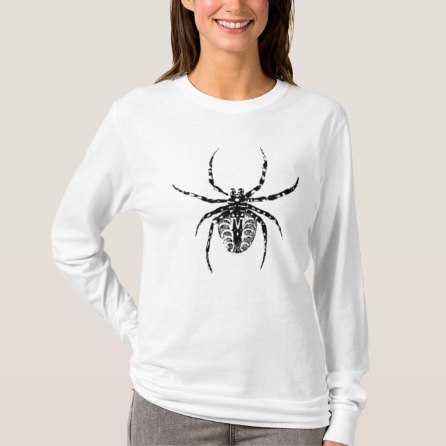 Camiseta Mínima de Aranha-de-Aranha-Cúpula Preta e (Frente)