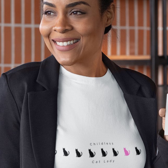 Camiseta Mínima Engraçada Senhora de Gato Infantil (Criador carregado)