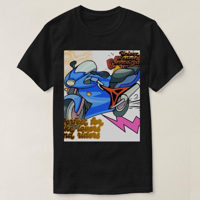 Camiseta Minimal Bike Art Graphic – Modern Motorcycle (Frente do Design)