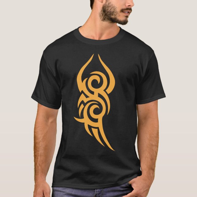 Camiseta Minimal Black Ink Tattoo Style Artwork (Frente)