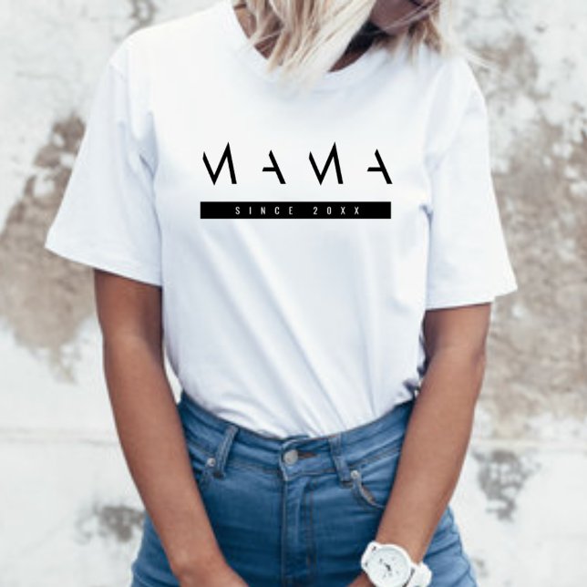 Camiseta Minimal & Chic Mama Scripted Women's Basic T-Shirt (Criador carregado)