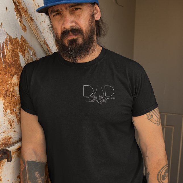 Camiseta Minimal Dad Line Art Father Child Design (Criador carregado)