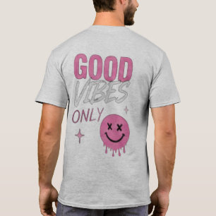 Camiseta Minimal Front Logo Back Print   Boas Vibr
