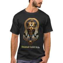 Camiseta Minimal Gold Anubis – Luxo Streetwear