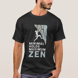 Camiseta Minimal Holds Maximum Zen Rock Climbing