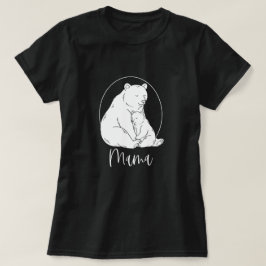 Camiseta Minimal Mama Bear Line Art Design
