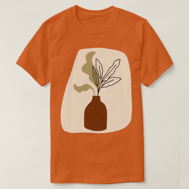 Camiseta Minimal Modern Terraccota Pottery Abstract Shape D (Frente do Design)