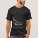 Camiseta Minimal Moon Floral Aesthetic Custom Name<br><div class="desc">Minimal crescent moon with floral line art and customizable name. A soft aesthetic design perfect for gifts and everyday style. Available on t-shirts, mugs and more.</div>