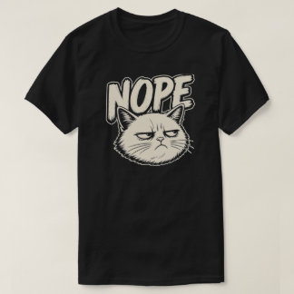 Camiseta Minimal Nope Cat Mood Design