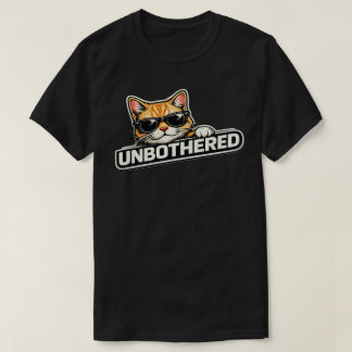 Camiseta Minimal Unbothered Cat Mood Design