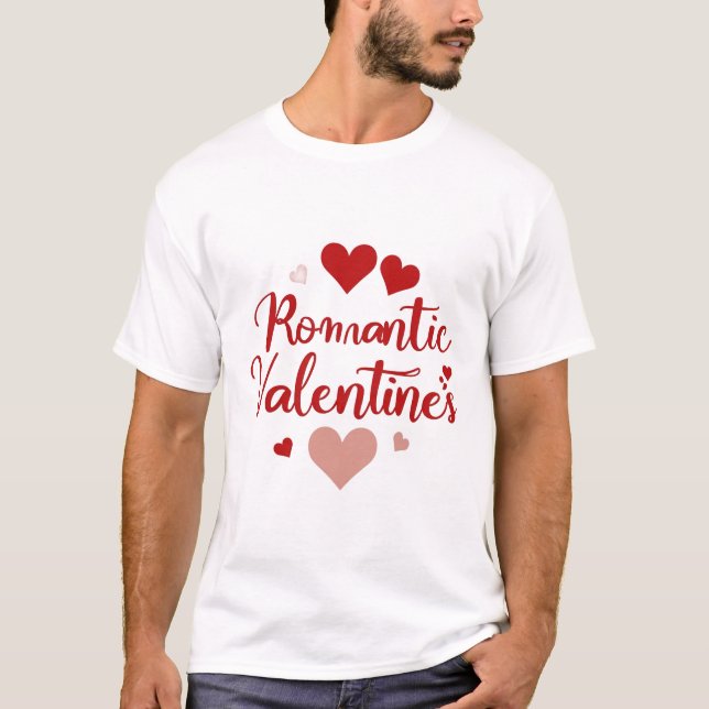 Camiseta Minimal Valentine’s Day Love Typography Design | R (Frente)