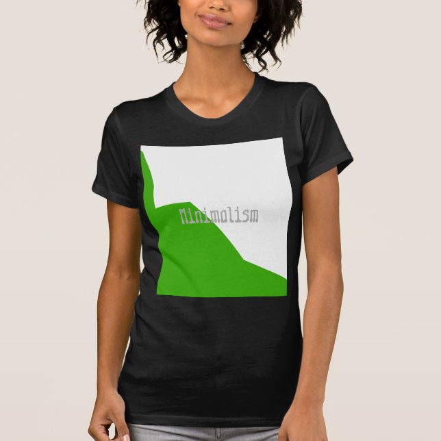 Camiseta Minimalismo branco verde (Frente)