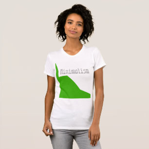 Camiseta Minimalismo branco verde