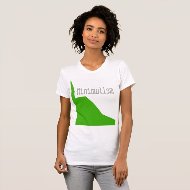 Camiseta Minimalismo branco verde (Frente Completa)