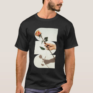 Camiseta Minimalismo de fotos com Rosa de Abstrato de Moody