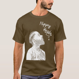 Camiseta minimalismo do marido da nipsey em branco