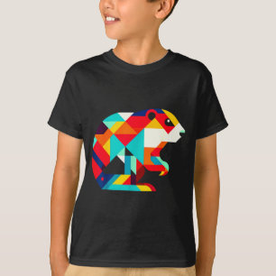 Camiseta Minimalismo Geométrico Ilustração Moderna Toupeira